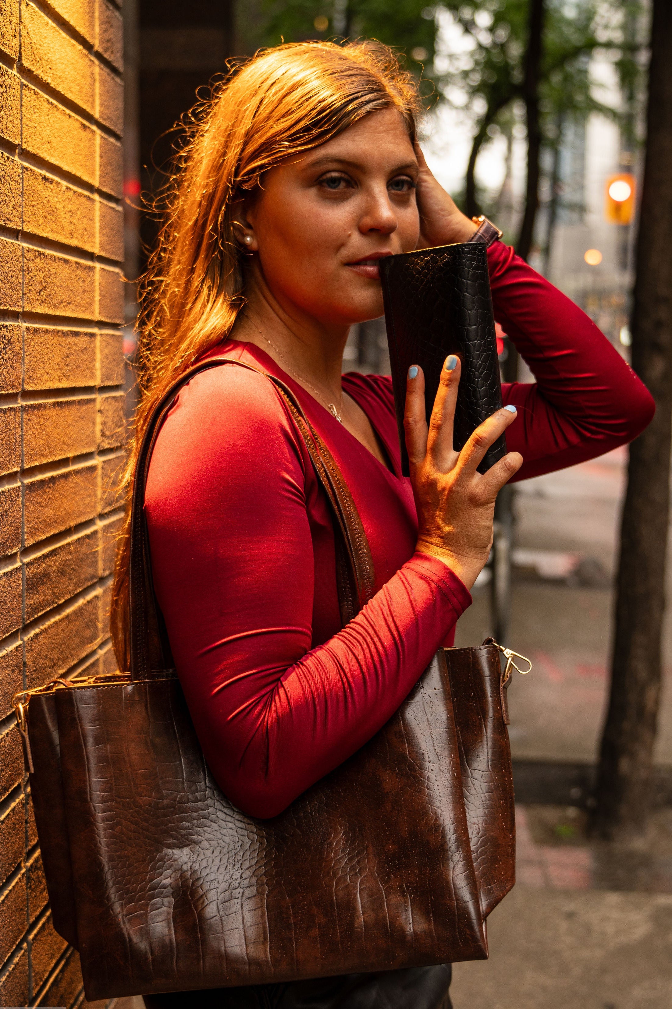 Runway Muse Tote Bag  Vintage Brown